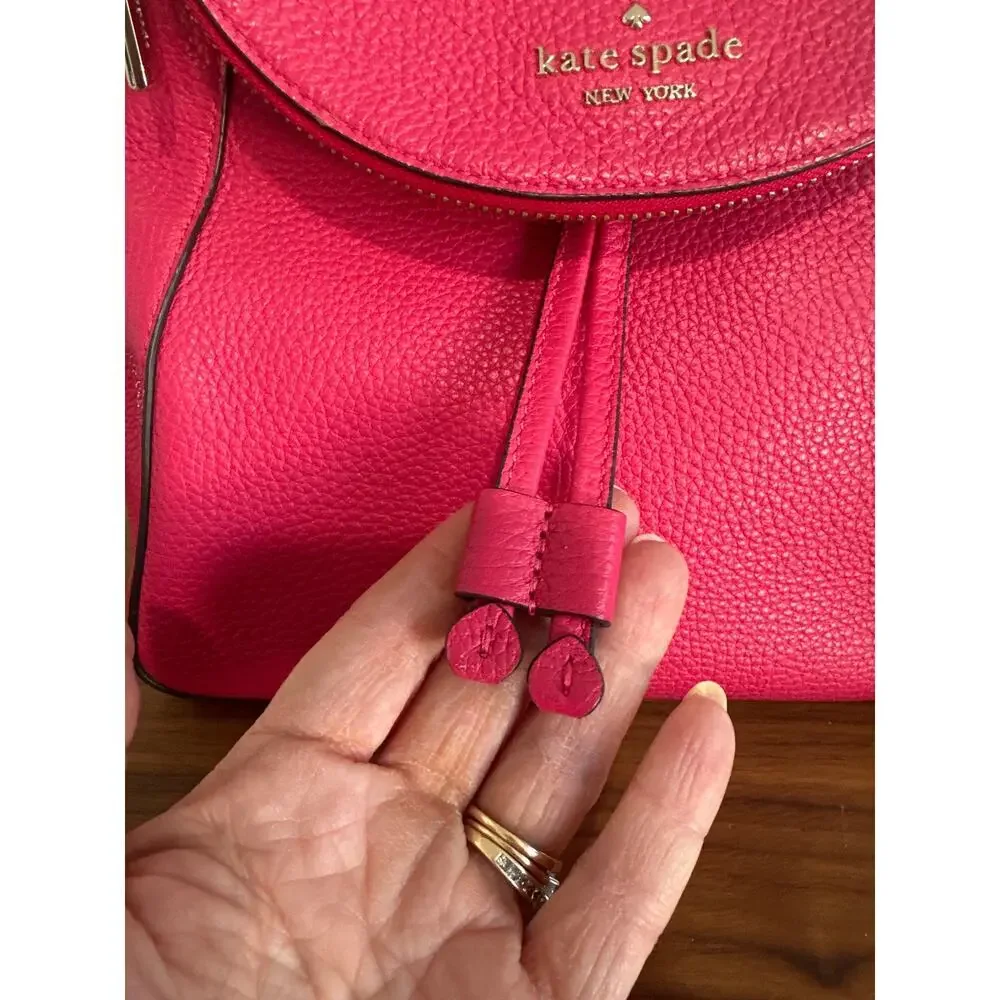 Kate Spade Leila Pebbled Leather Flap Backpack